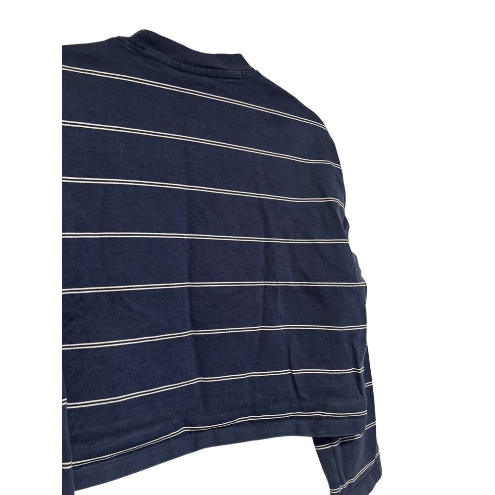 Nike Navy and White Striped Crop Long Sleeve Shirt S - Picture 8 of 8